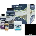 BATHWORKS 22 oz. Standard Tub and Tile Refinishing Kit with Non-Slip Protection Black BMRK-114