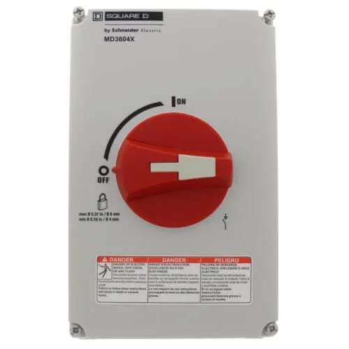 Square D MD3604X Switch Motor Disconnect 60A 3P NEMA 4X