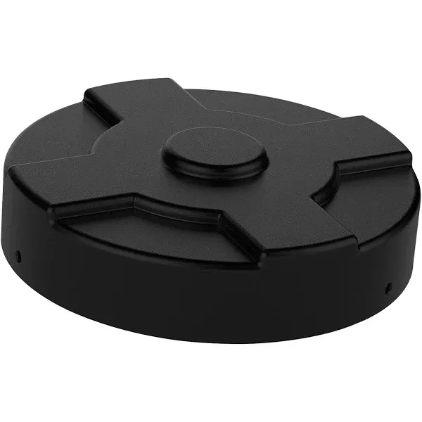 Vestil DC-P-55-BK Low-Density Polyethylene Drum Cover 55 Gallon Black