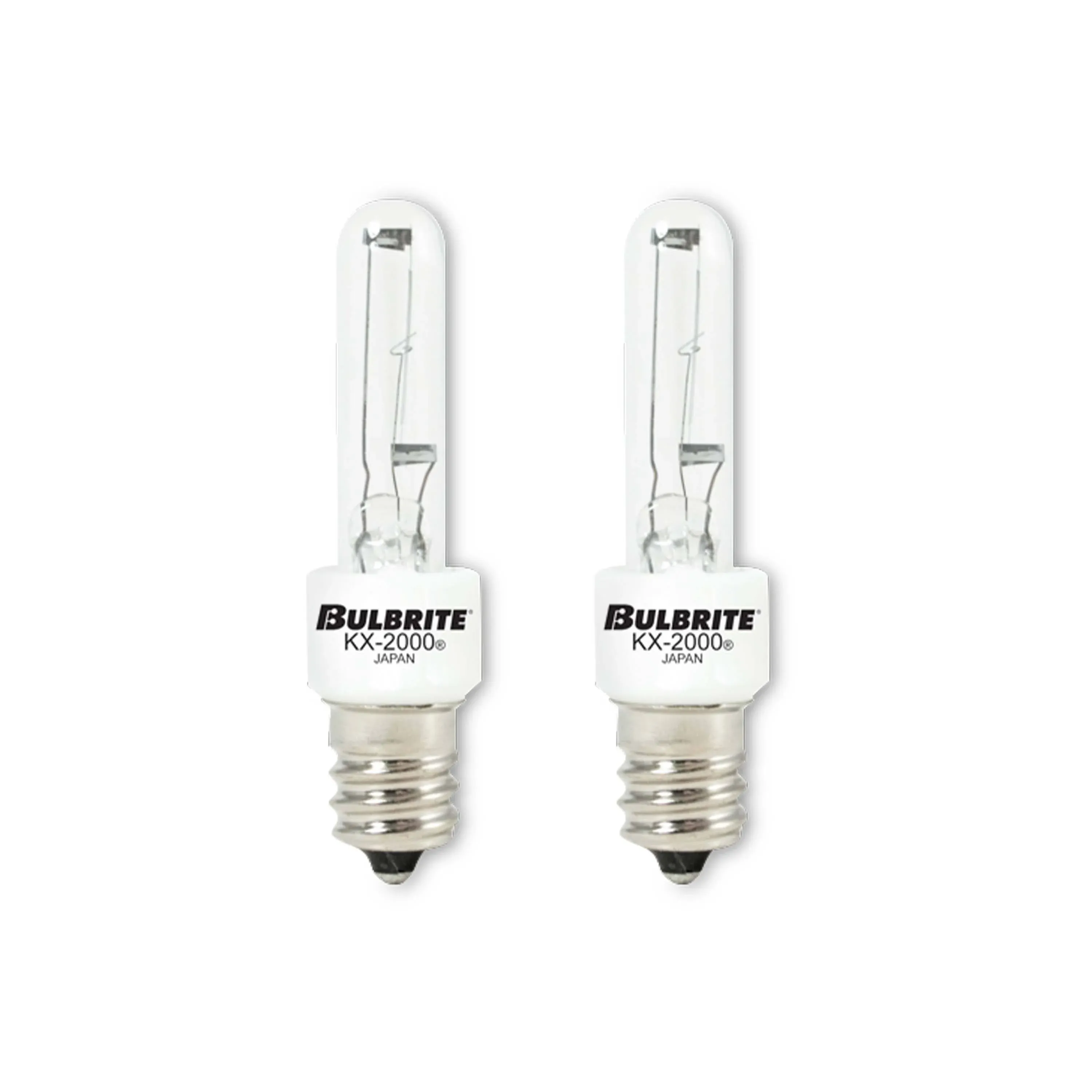 BulbRite  Pack of (2) 60 Watt Dimmable Clear T3 Candelabra (E12) Krypton/Xenon Bulb