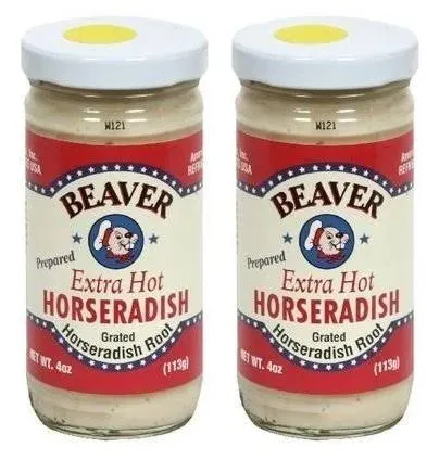 Beaver Horseradish Extra Hot 4oz Pack of 2