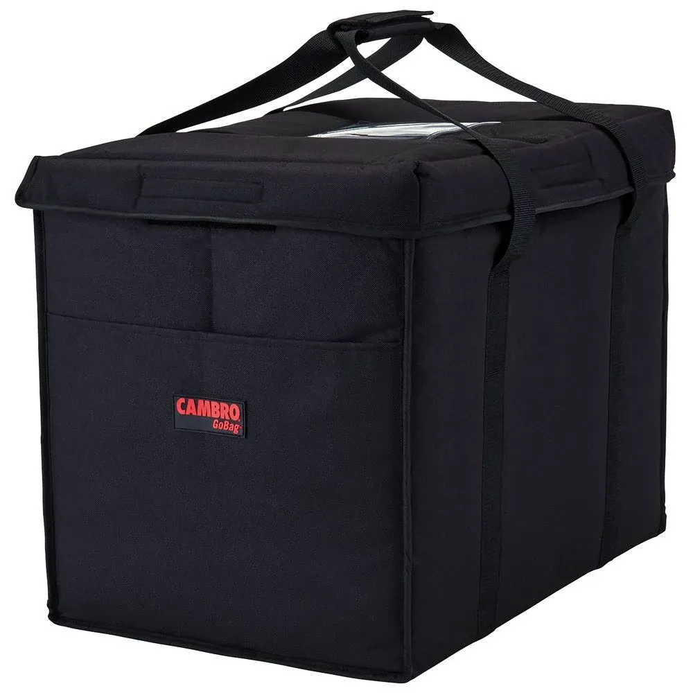 Cambro GBD211417110 GoBag 21&#034; Large Black Insulated Food Delivery Bag