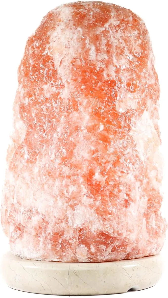 Himalayan Secrets X-Large Salt Lamp with Marble Base - Natural Pink Crystal ...