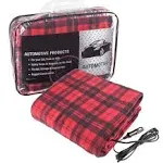 Stalwart 12V Electric Car Blanket - Red, Black