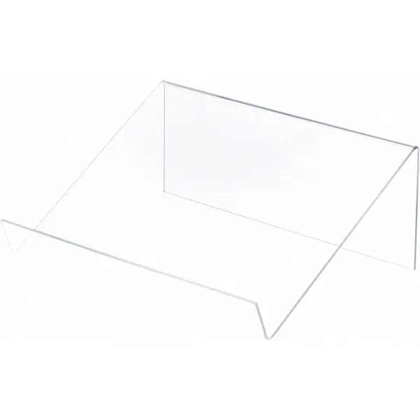 Plymor Clear Acrylic Slightly Elevated Book Display Stand with 1.5" Ledge