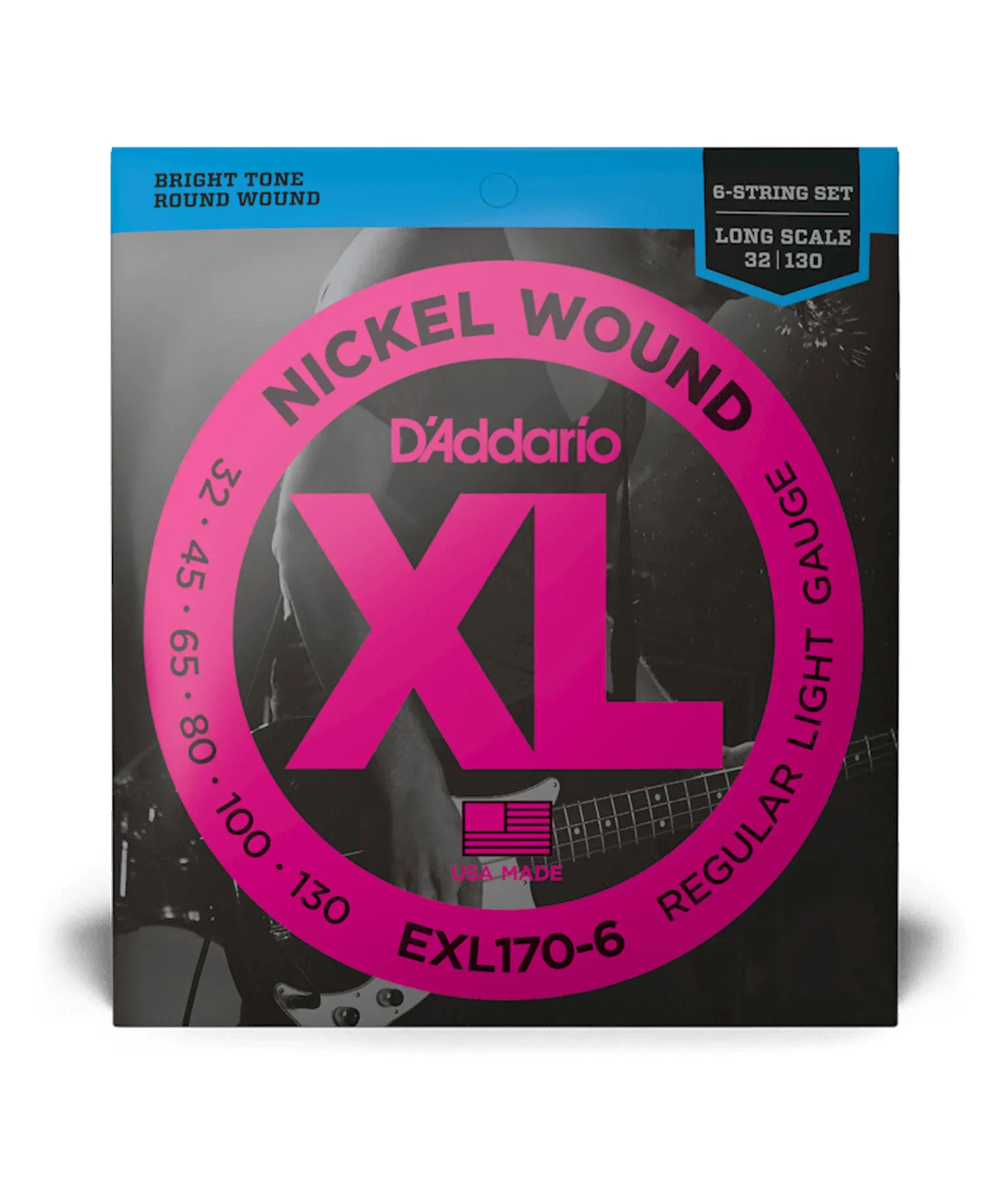 D'Addario EXL170-6 32-130 Bass String Set