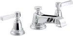 Kohler Pinstripe Two-Handle Satin Nickel Widespread Bathroom Sink Faucet with - Traditional - Bathroom Sink Faucets - by PlumbersStock | Houzz