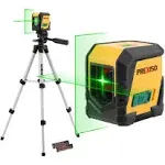 PREXISO Laser Level with Tripod 65Ft Dual Modules Self Leveling Cross Line Level