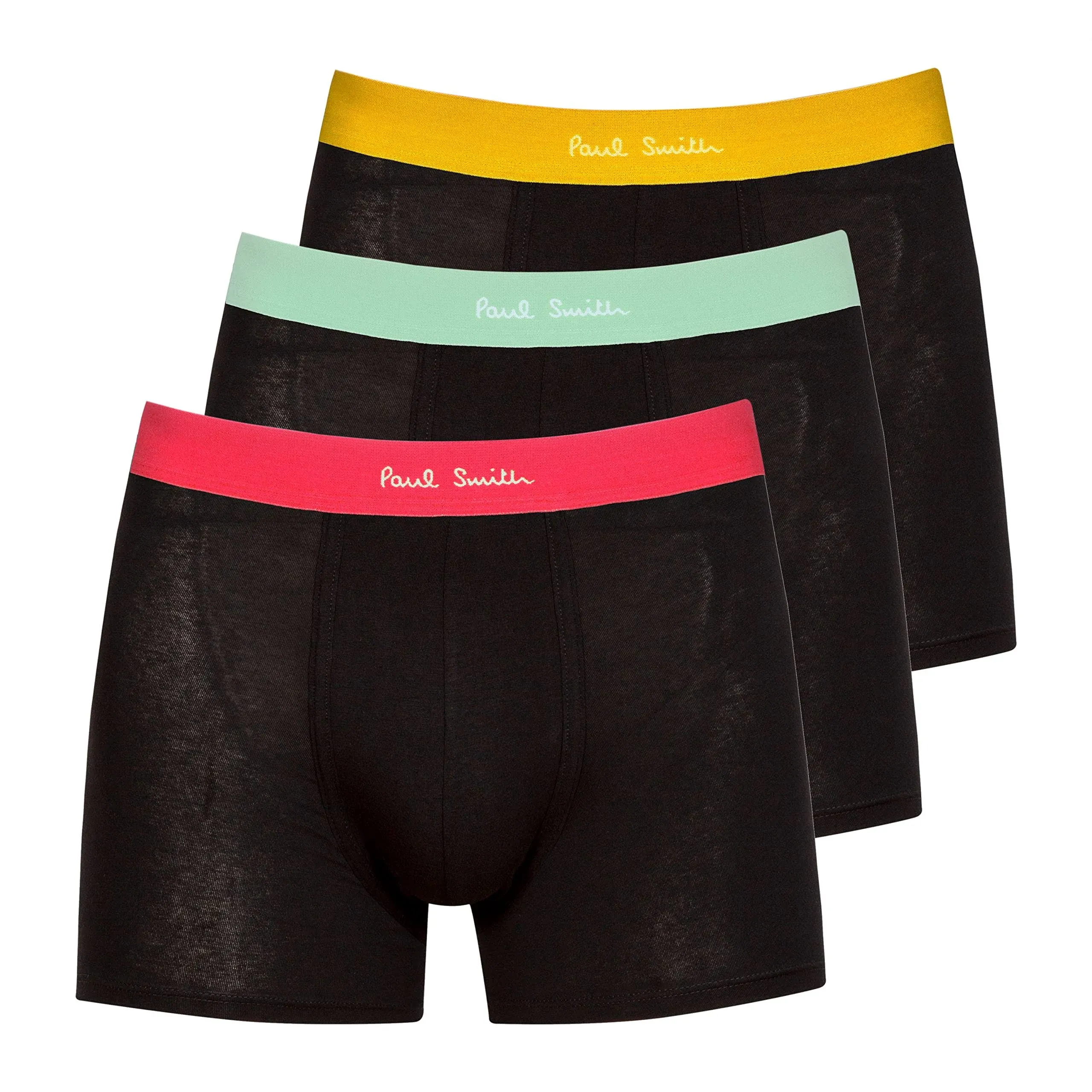 Men's 3-pack Boxer Briefs With Color Bands In Black