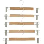 Whitmor GRADE A Natural Wood Skirt Hangers (Set of 5)