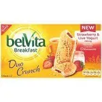 Belvita Breakfast Duo Crunch Strawberry & Live Yogurt Biscuits 253g