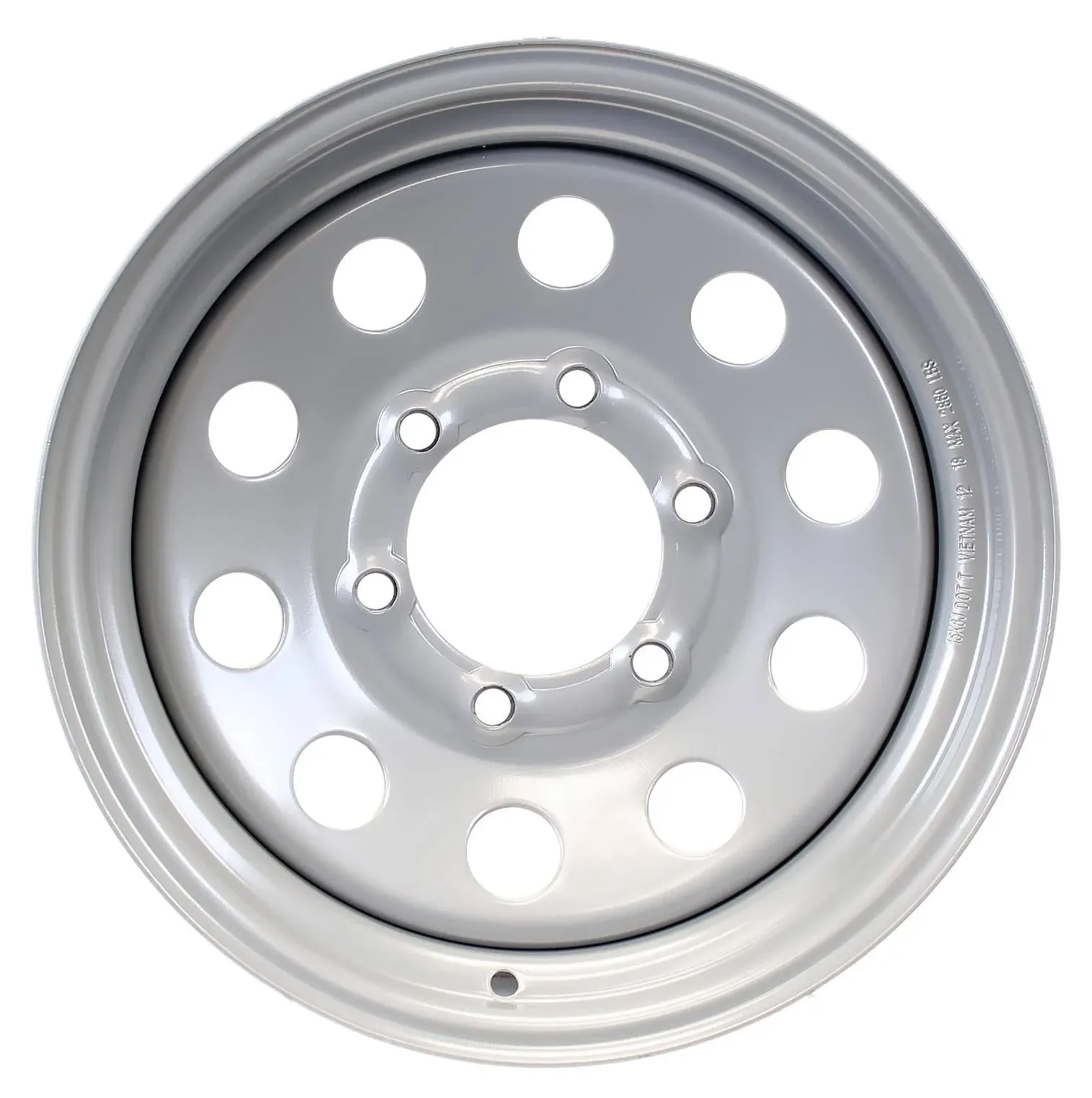 2-Pack eCustomrim Trailer Rim Wheel 15X6 6 Lug On 5.5 in. Center Silver Modular