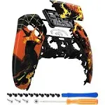 eXtremeRate Replacement Front Housing Shell with Touchpad Compatible with PS5 Controller BDM-010/020/030/040 - Blood Moon Raven