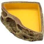 Reptile Feeder Resin Bowl Amphibian Reptile Bowl for Reptile Lizard Gecko Bearded Dragon Turtle