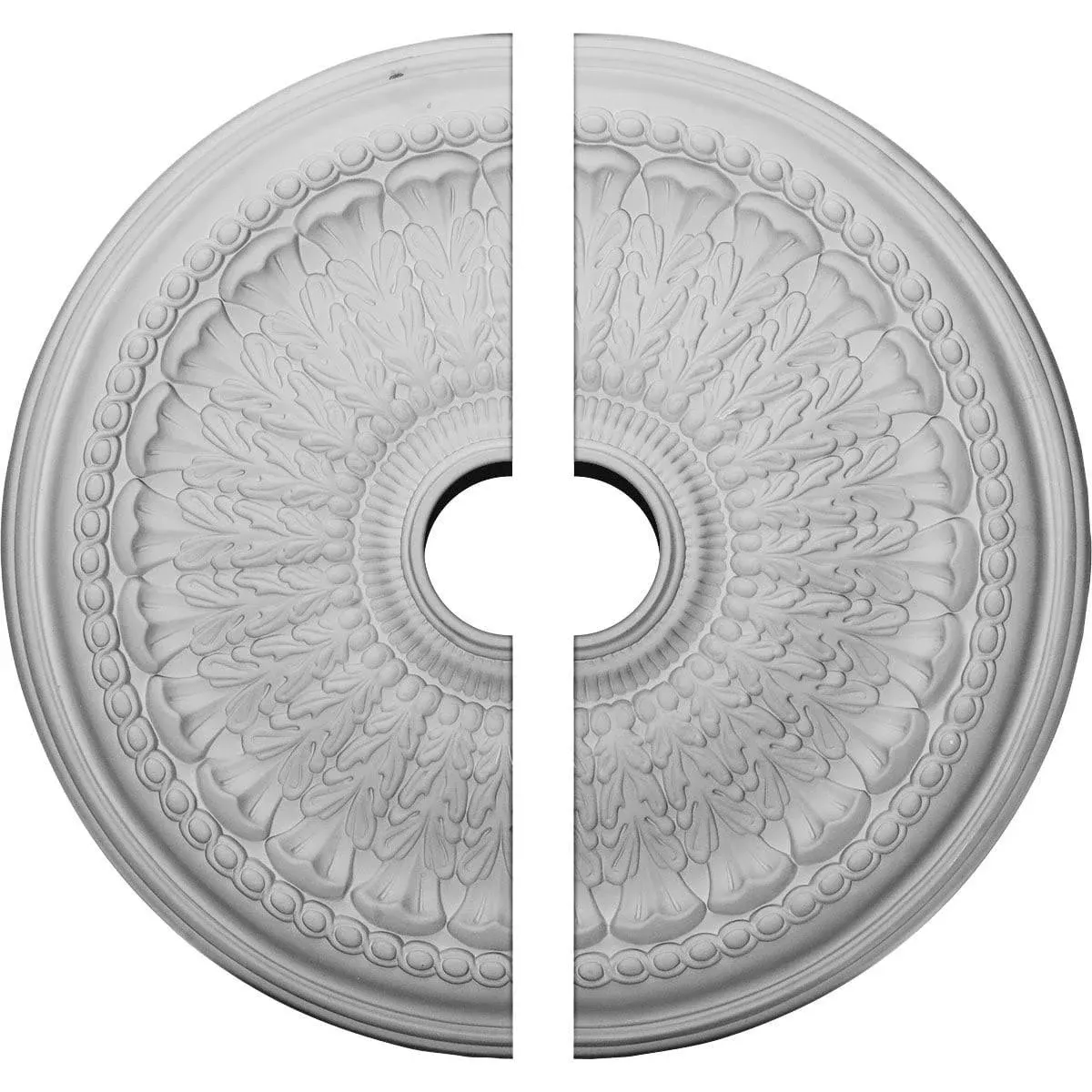 Ekena Millwork Brunswick Ceiling Medallion 27" OD ID x 2 P (Fits Canopies up to 4 1/2"), Factory Primed