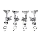 Wilkinson 2R2L 20:1 Ratio Bass Tuners Machine Heads Tuning Pegs Keys Set for Ibanez Style Electric Bass, Chrome