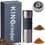 KINGrinder K 6 Iron Grey Manual Hand Coffee Grinder 240 Adjustable Grind Settings for Aeropress, French Press, Drip, Espresso with Assembly