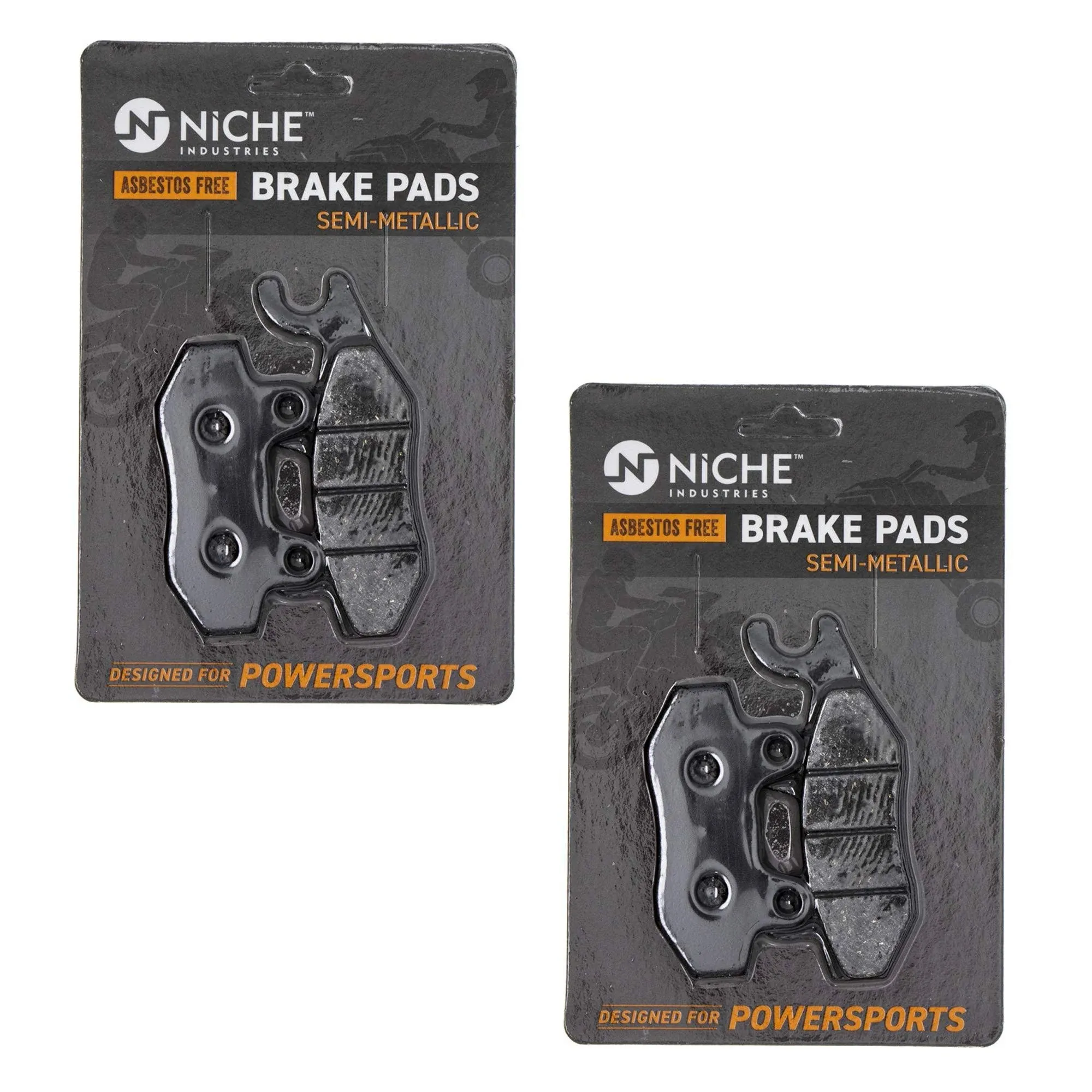 NICHE Brake Pad Set for Kawasaki Z400 Ninja 250R 300 43082-0081 43082-0128 43082-Y010 Front Rear Semi-Metallic 2 Pack