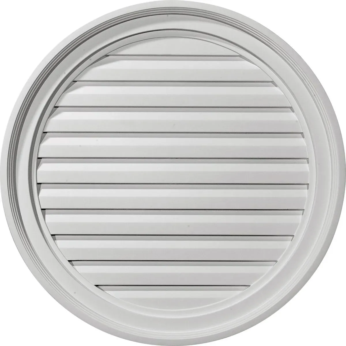 Ekena Millwork GVRO24F Round Gable Vent Louver, Functional, 24"W x 24"