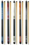 GSE™ Set of 4 Canadian Maple Hardwood Billiard Pool Cue Sticks. 58" 2-Piece Pool Cue Set for House or Commercial Use