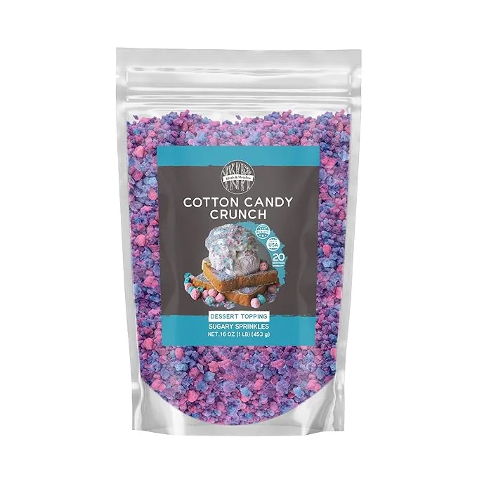 Birch & Meadow 1lb of Cotton Candy Crunch, Ice Cream Topping, Dessert Topper