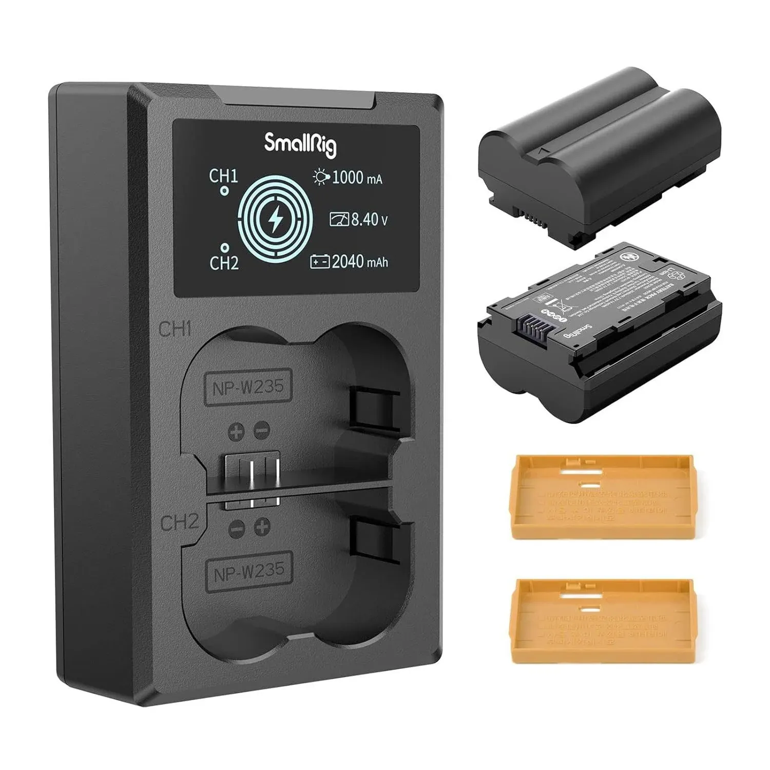 SmallRig 2x NP-W235 14.69Wh 7.2V 2040mAh Camera Battery and Dual Charger Kit