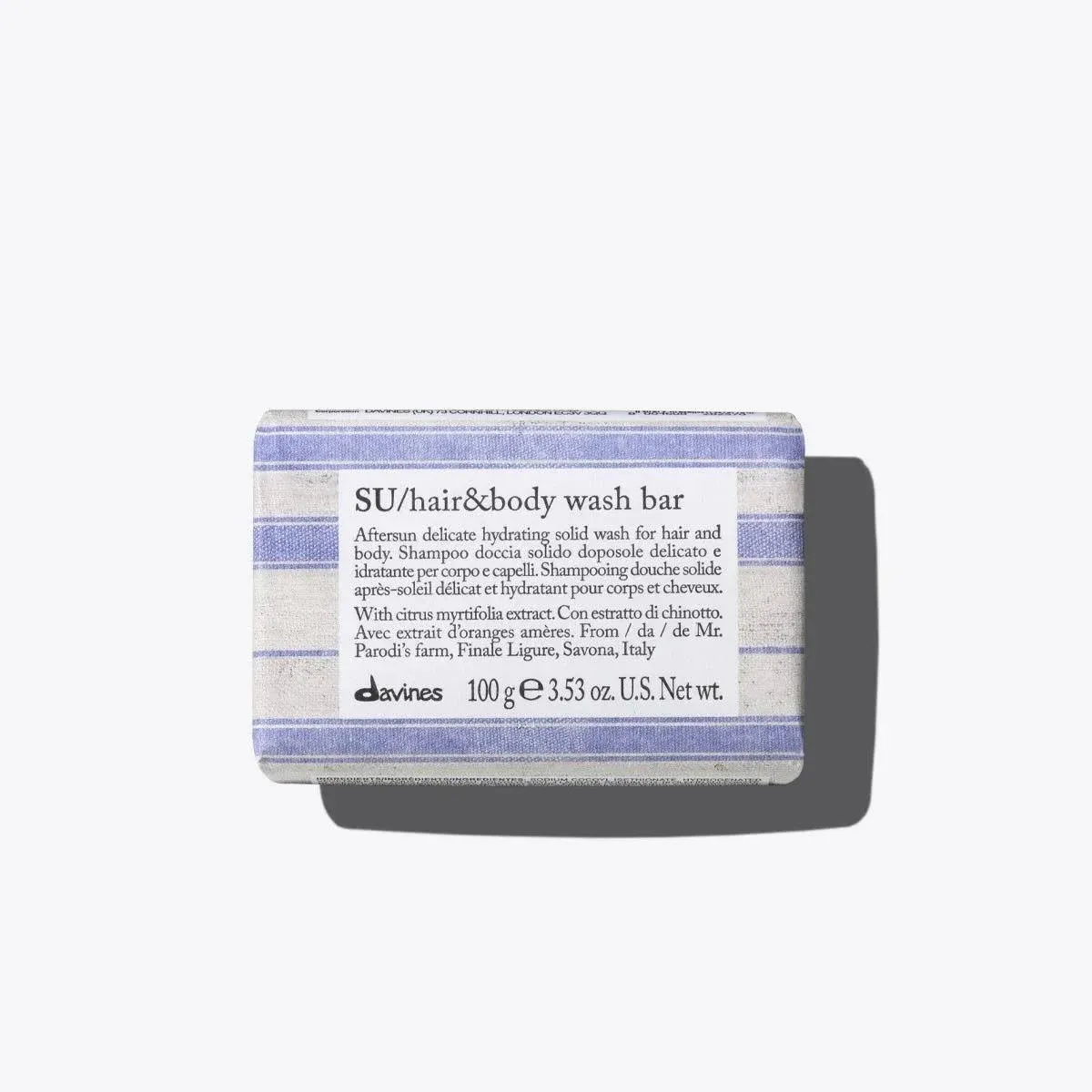 Davines Su Hair & Body Wash Bar, 100g.