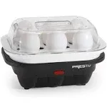 National Presto 04632 Electric Egg Cooker, 6, Black and White