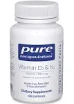 Pure Encapsulations Vitamin D3 & K2 | Bone and Vascular Health Support | 120 Capsules*