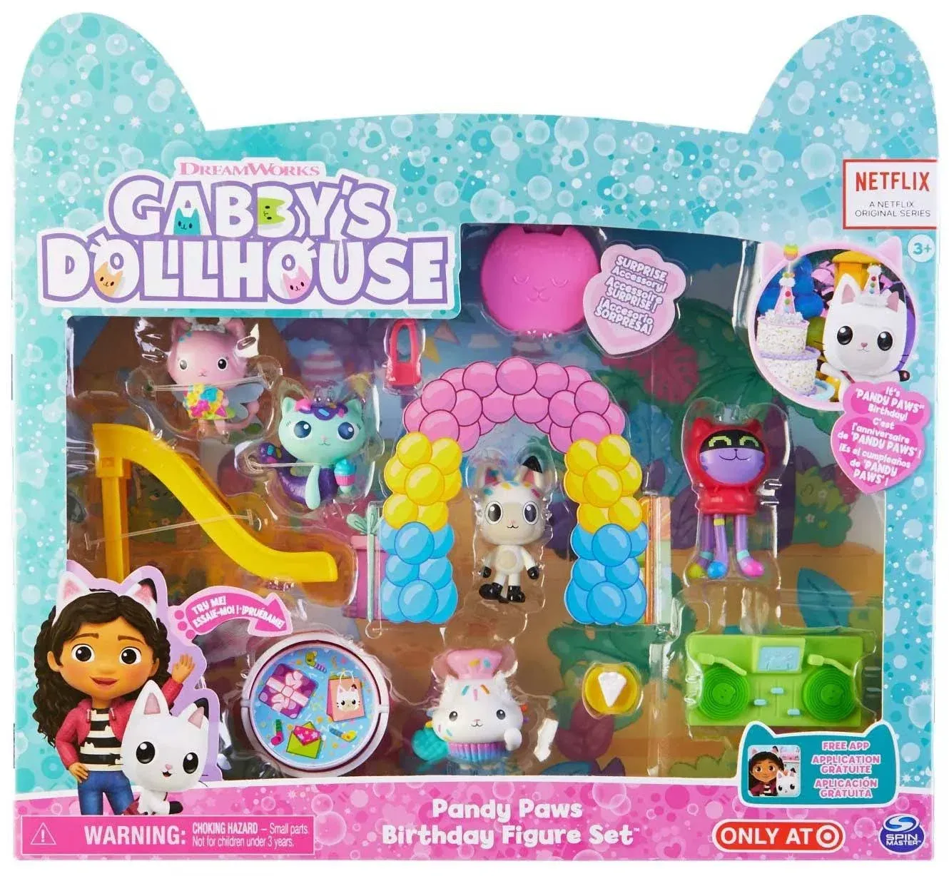 Gabbys Dollhouse Pandy Paws Birthday Figure Set