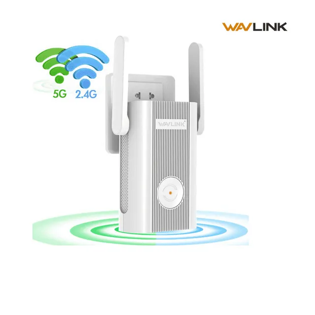 Wavlink AC1200 Wireless Range Extender WiFi Signal Booster Dual Band 2.4G/5G Ethernet 5dBi High Performance Antennas Support Router / Access Point / Repeater Modes for Guest Network - Black