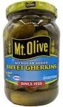 Mt. Olive No Sugar Added Sweet Gherkins 16 fl oz.