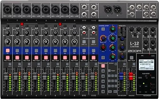 Zoom LiveTrak L-12 12-Channel Digital Mixer Recorder
