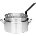 Bayou Classic 1201 Fryer Pot, 10 qt Capacity, 18 Gauge, Aluminum, Rive