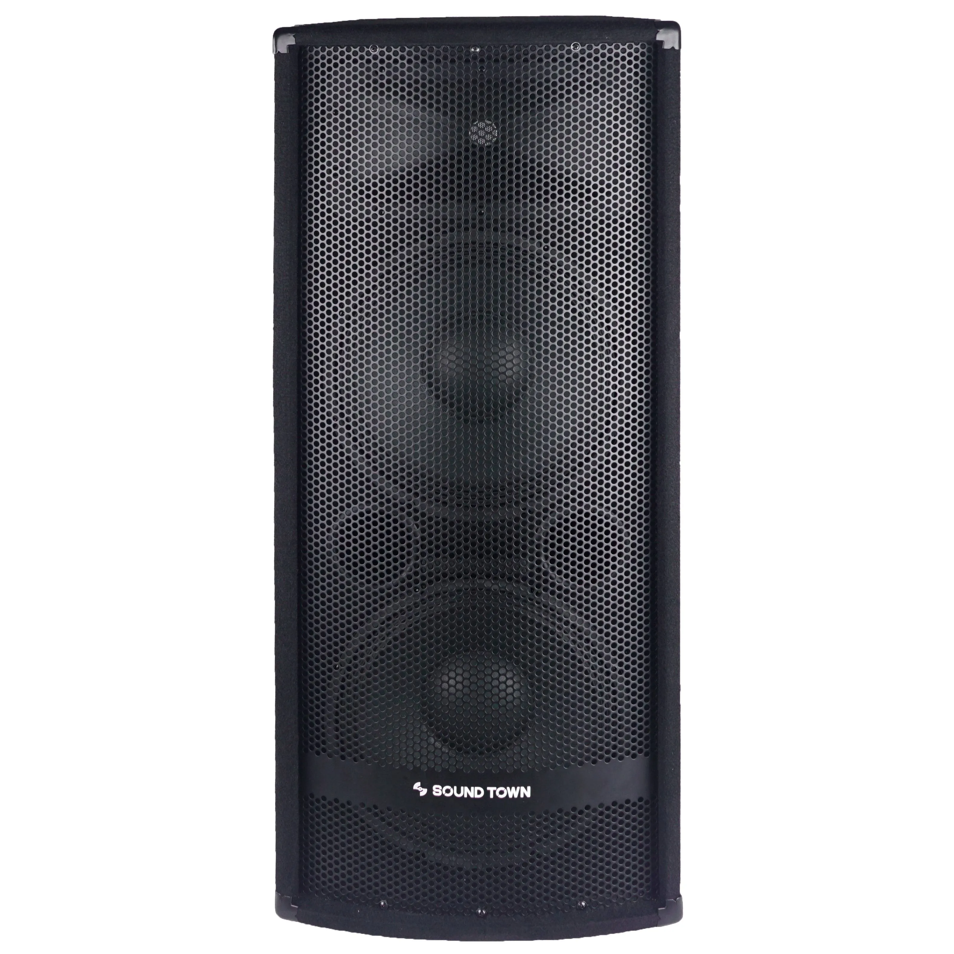 Sound Town Dual 12" 1200W 2-Way Full-range Passive DJ PA Pro Audio Speaker with Titanium Compression Driver for Live Sound