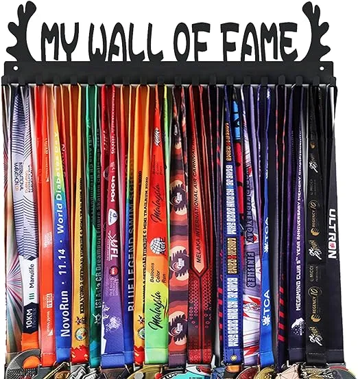 Goutoports Personalized Medal Hanger Display Trophy Shelf - Sports Medal Display ...