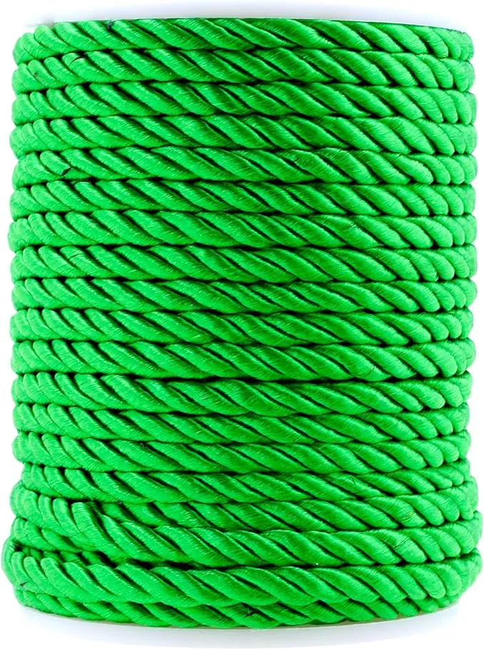 Mandala Crafts Green Twisted Cord Trim Decorative Rope for Crafts - Green Rope ...