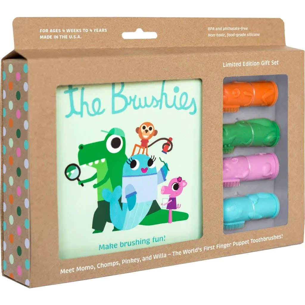 The Brushies - Baby and Toddler Toothbrush and Storybook Gift Set