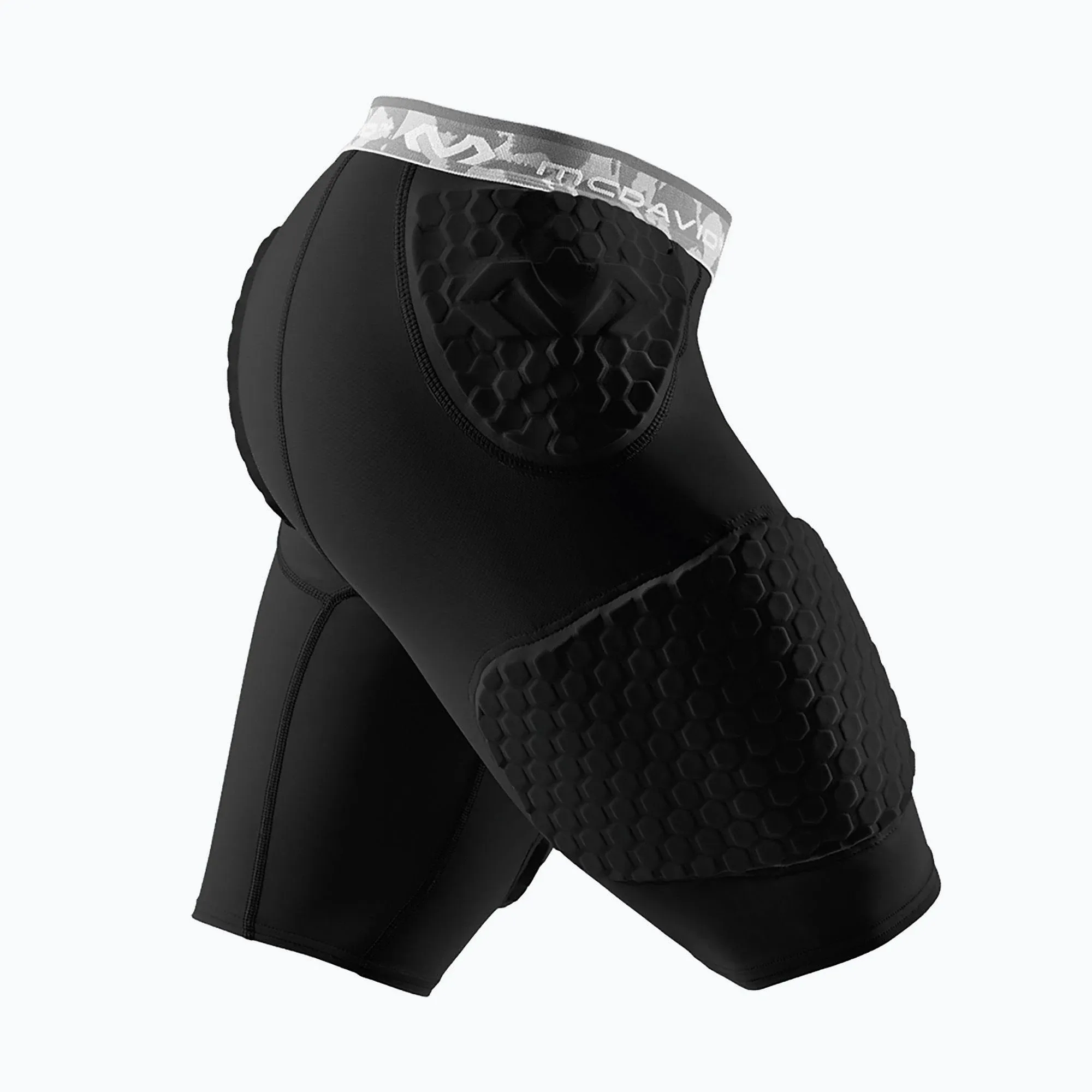 McDavid Hex Short with Contoured Wrap-Around Thigh, Black / S