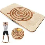 Yes4All 350LBS Professional Wooden Balance Board for Leg Workout, Anti-Slip Rocker Board, Wobble Board for Standing Desk