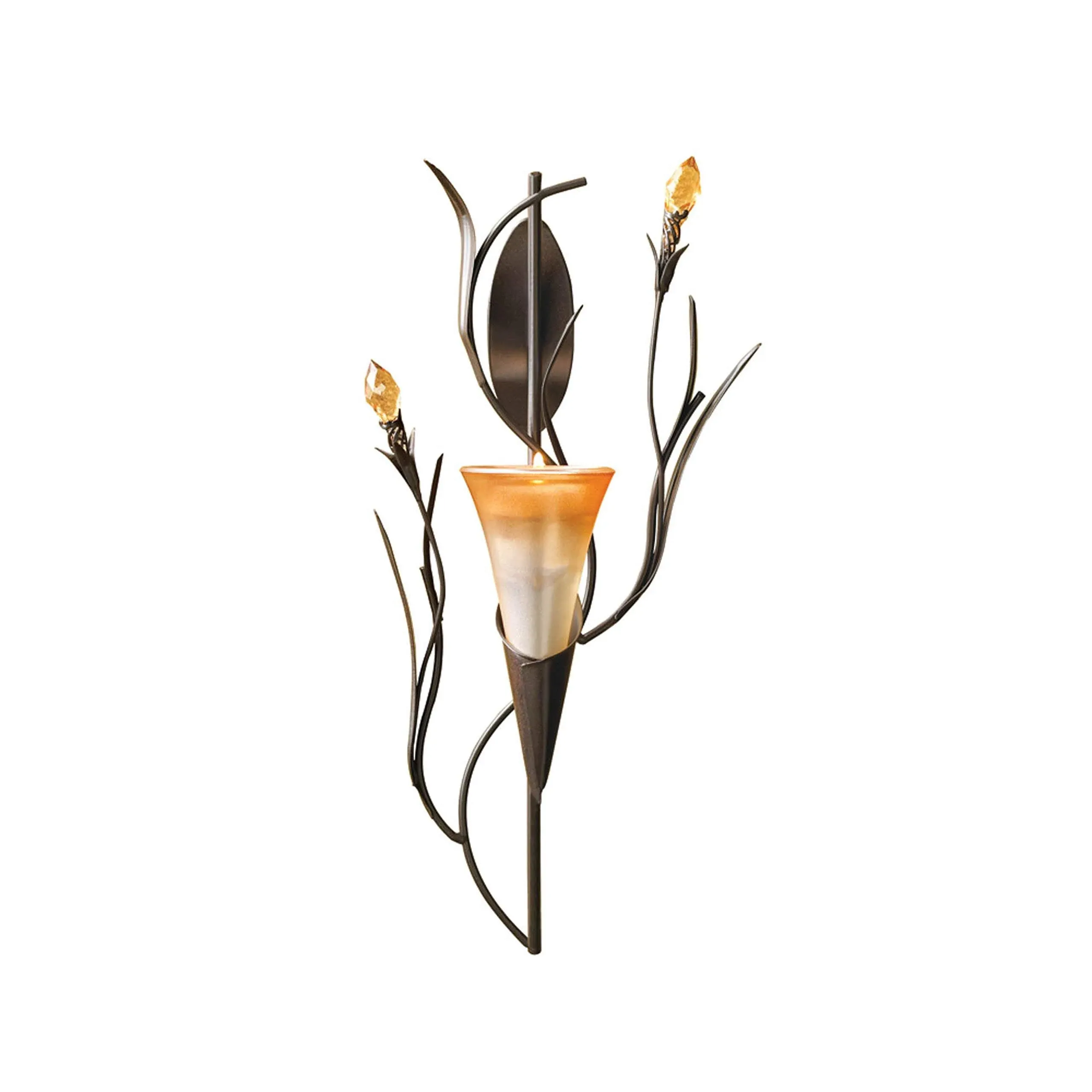 Dawn Lily Candle Wall Sconce 12.5" Tall