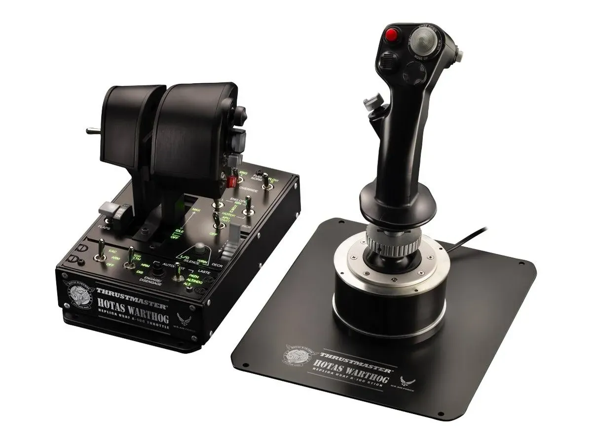 Thrustmaster HOTAS Warthog Flight Stick, Throttle and Control Panel for Flight Simulation, Official Replica of the U.S Air Force A-10C Aircraft (PC)