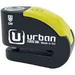 Urban UR10 Hi-Tech Disc Lock with or Without Alarm x2 ON, Approved SRA, Warning LED, A+ Sensitivity, ø10 Double Lock Anti-Saw Security, Heavy Duty Anti Theft Wheel Brake Lock for Motorcycle, Scooter