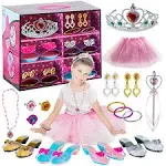 Toyvelt Princess Dress Up Shoes and Jewelry Boutique - Pretend Play for Little ...