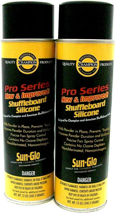 Sun-Glo Silicone Shuffleboard Spray (12 oz.) (Pack of 2)