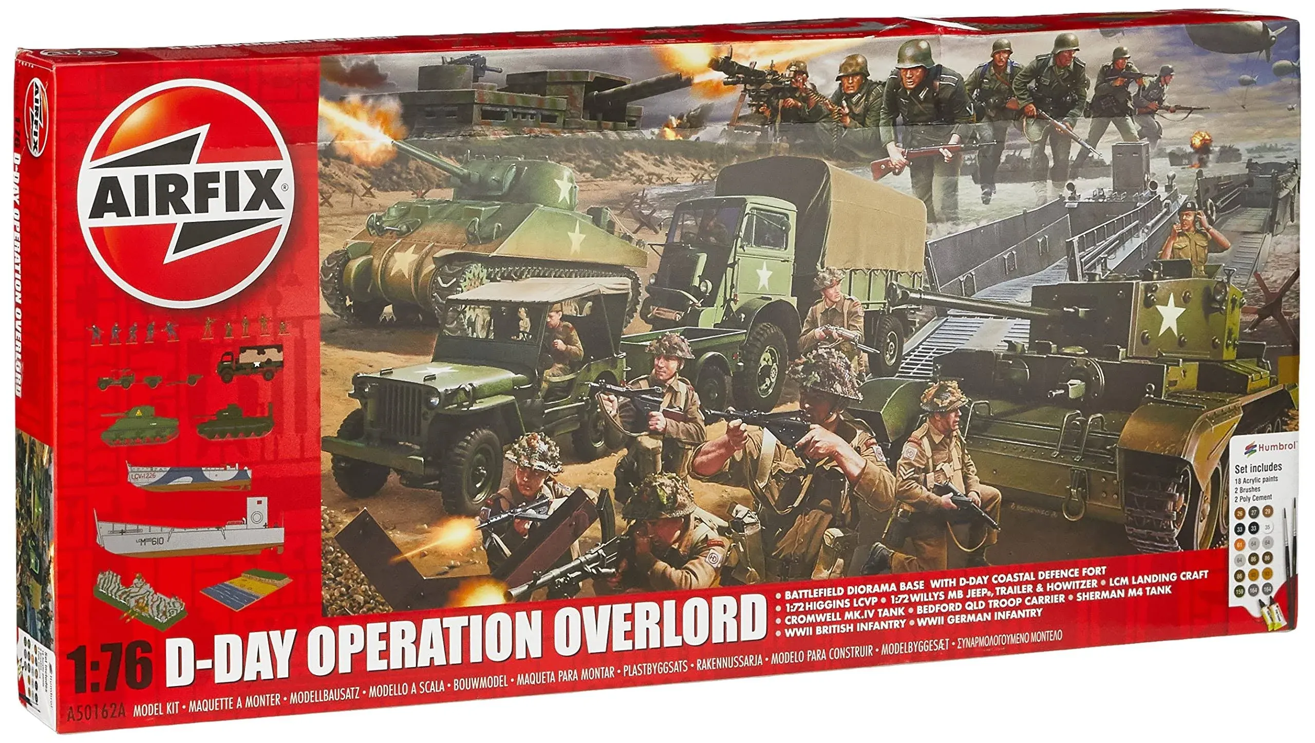 Airfix 1:76 Operation Overlord Set Plastic Model Kit A50162A