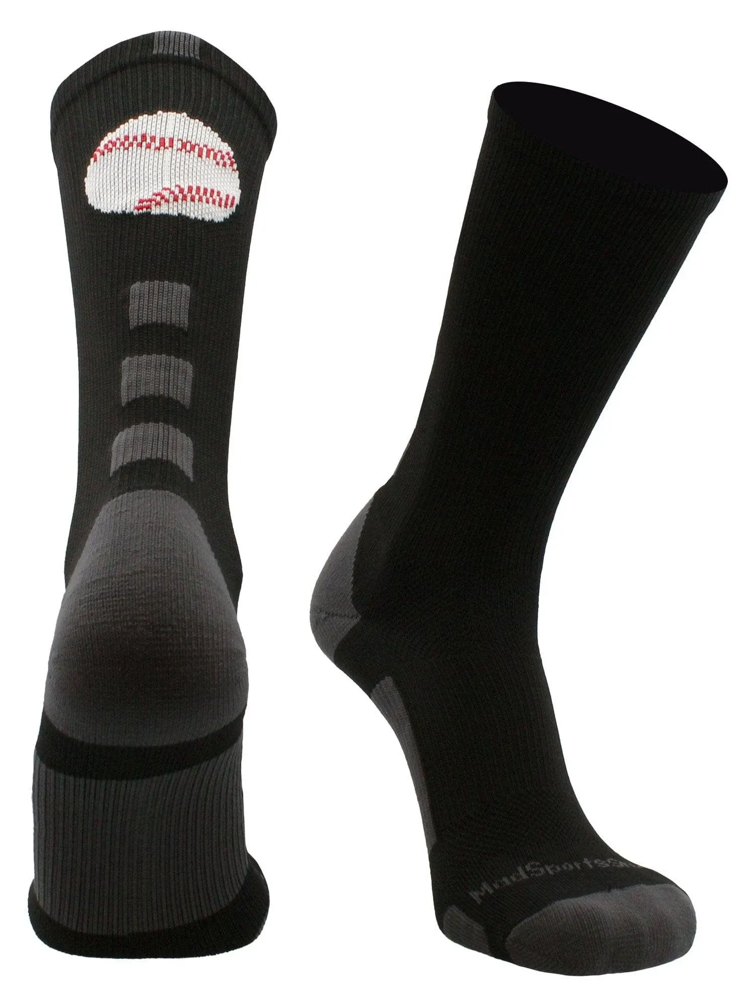 MadSportsStuff Baseball Logo Athletic Crew Socks (multiple colors)