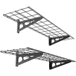 FLEXIMOUNTS 2-Pack Wall Shelf Garage Storage Rack