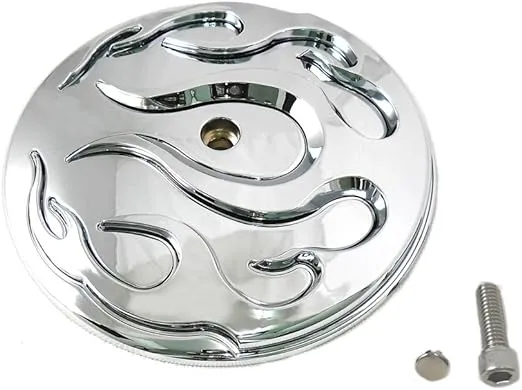 Wyatt Gatling Flame Air Cleaner Cover Insert for Harley Dyna Softail Touring