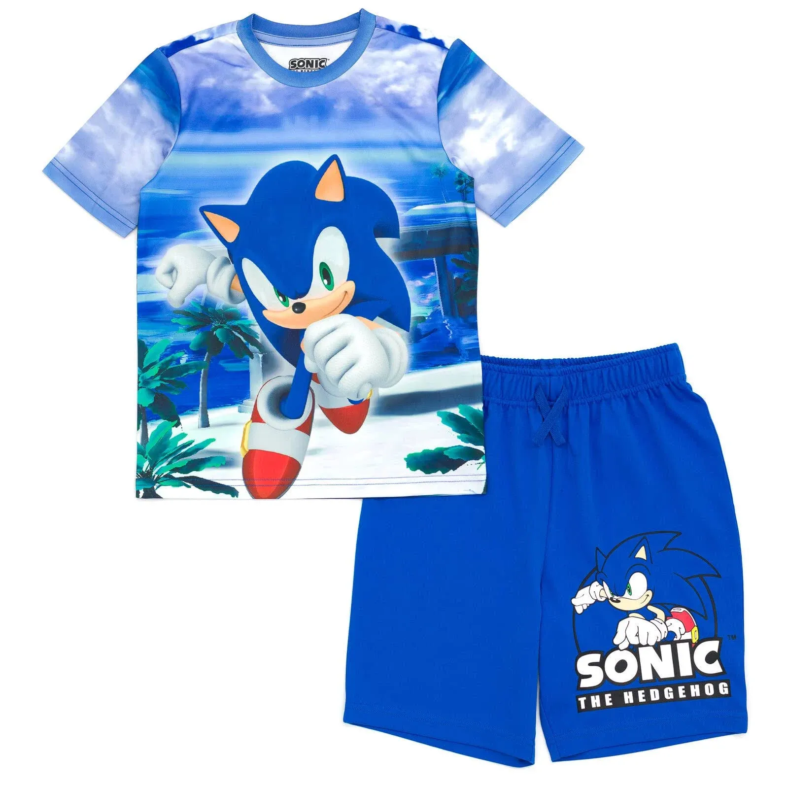 SEGA Sonic the Hedgehog T-Shirt and Bike Shorts Outfit Set Toddler to Big Kid